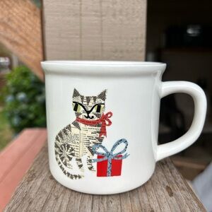 Pottery barn cat mug. Denise Fiedler